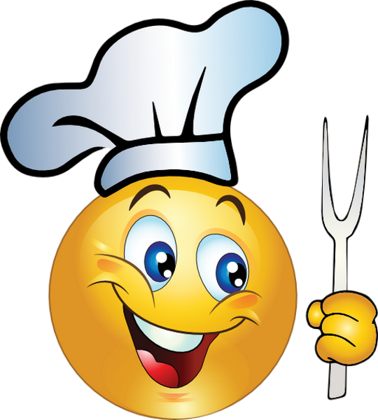 Chef Emoticon Holding Fork