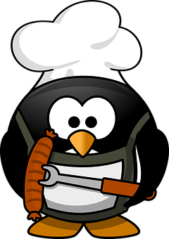 Chef Penguin Cartoon Character