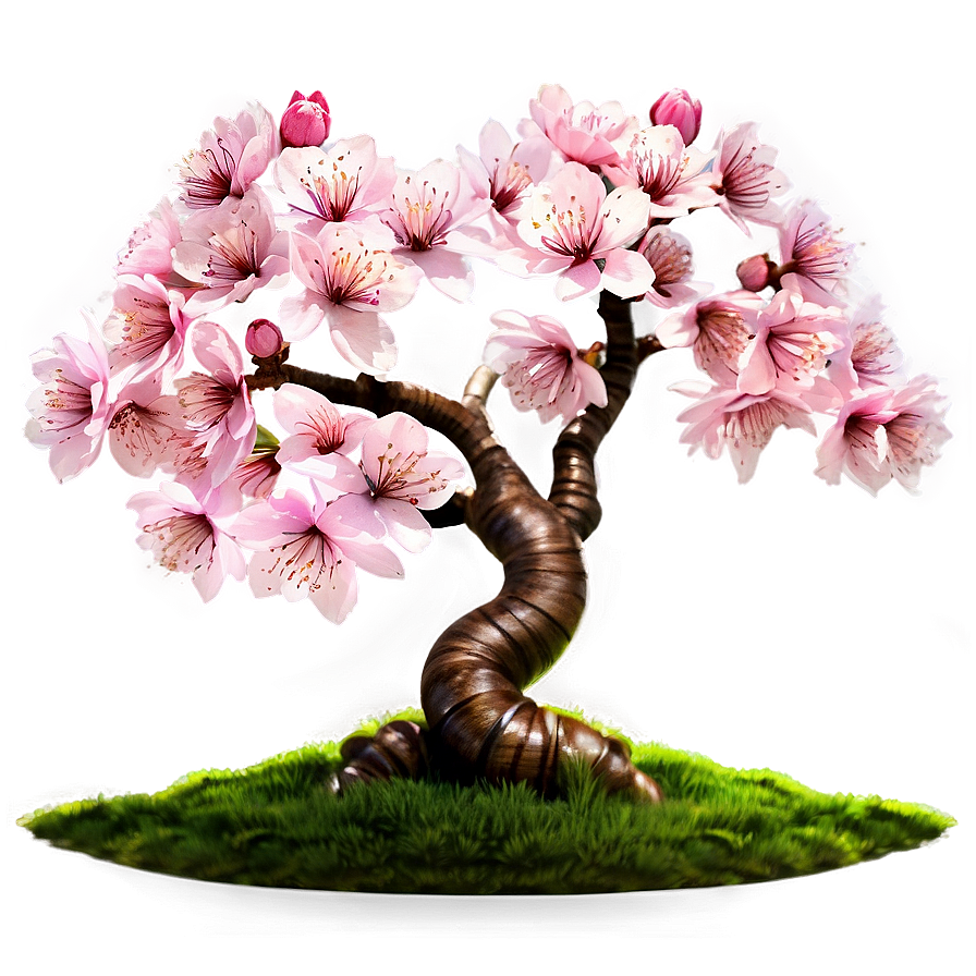 Cherry Blossom Zen Garden Png Aig44