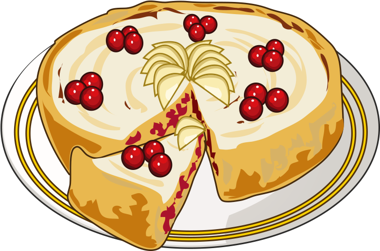 Cherry Cheesecake Cartoon Illustration