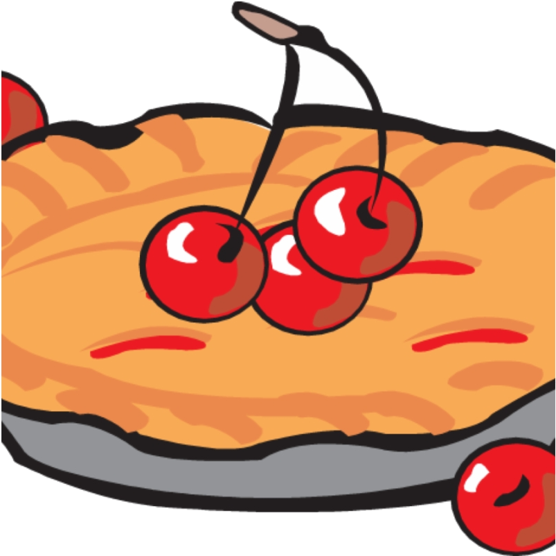 Cherry Pie Close Up Illustration