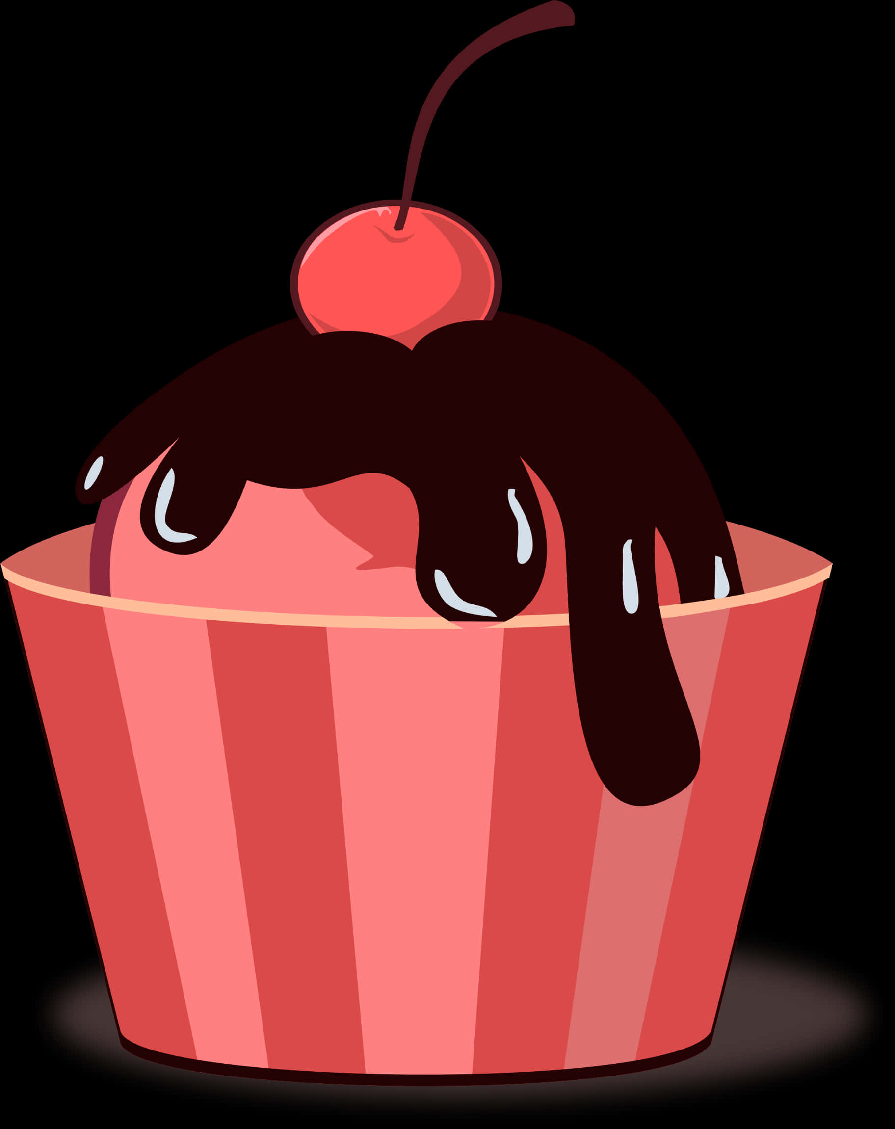 Cherry Topped Ice Cream Clipart