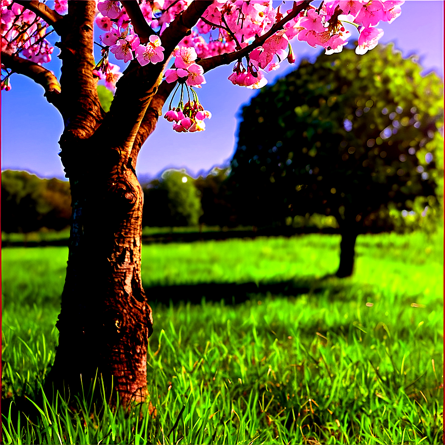 Cherry Tree In Field Png Iev