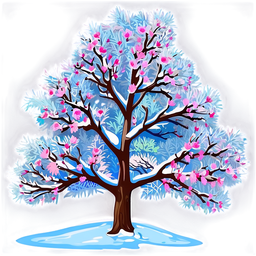 Cherry Tree In Snow Png Ioj