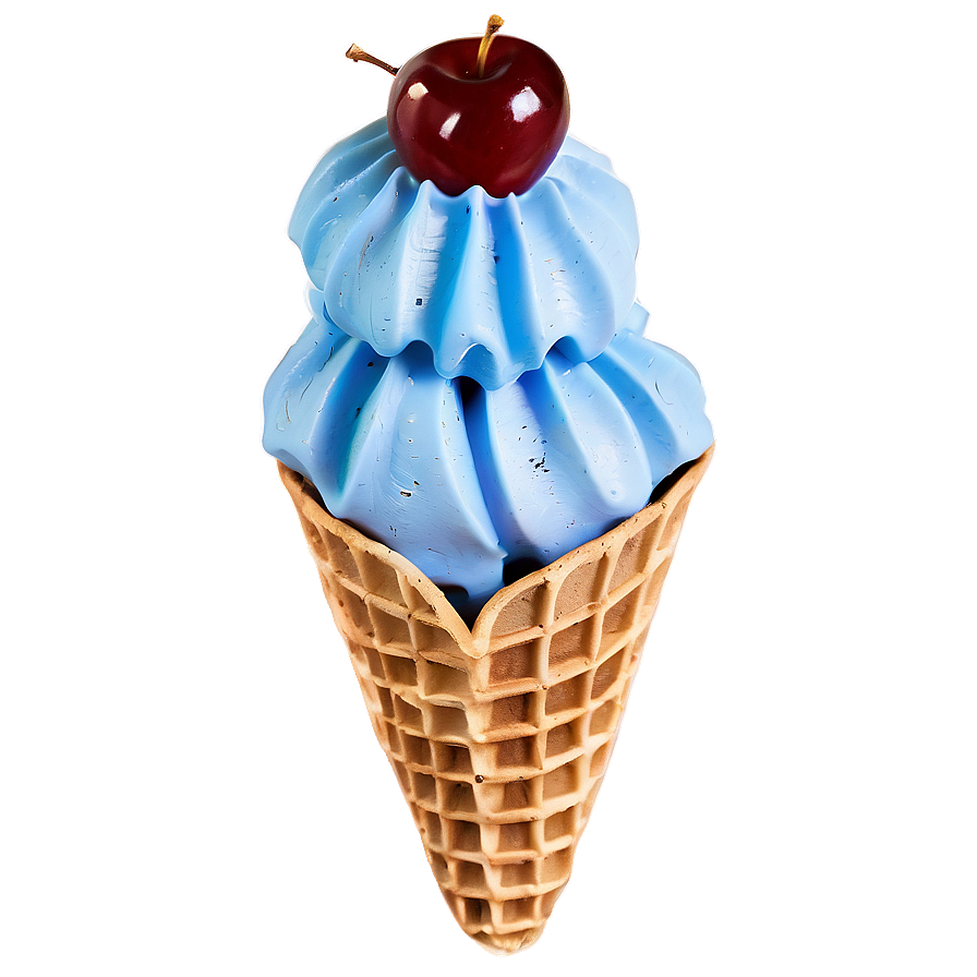 Cherry Waffle Cone Png 06282024