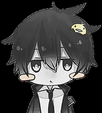 Chibi Anime Boywith Cheese Hairclip