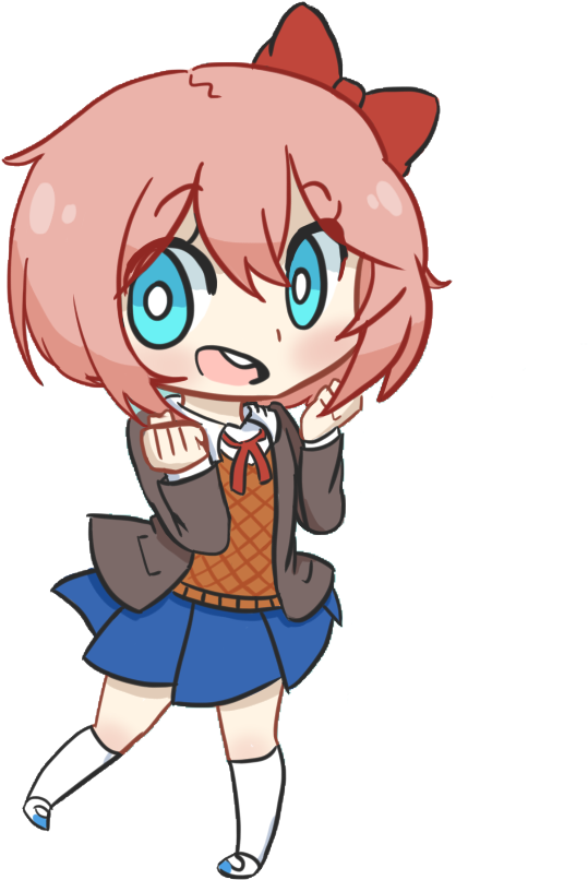 Chibi Anime Character Surprised Expression