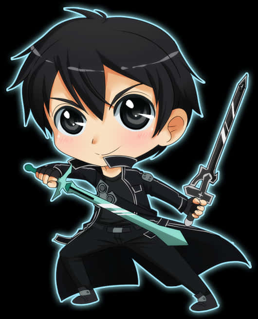 Chibi Anime Character With Sword