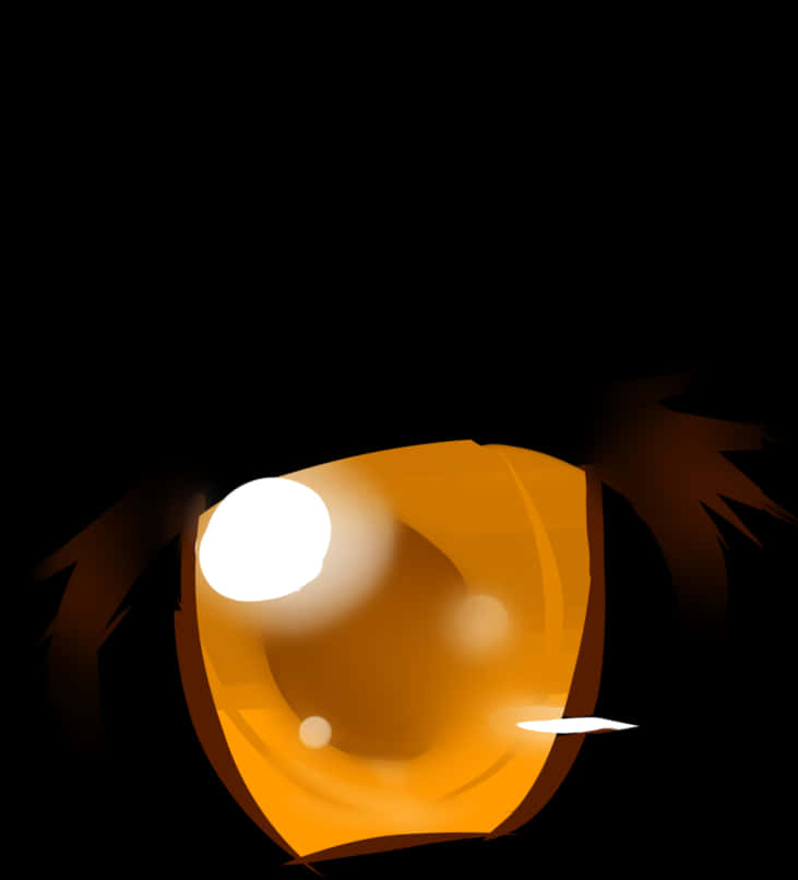 Chibi Character Glowing Eyes Dark Background