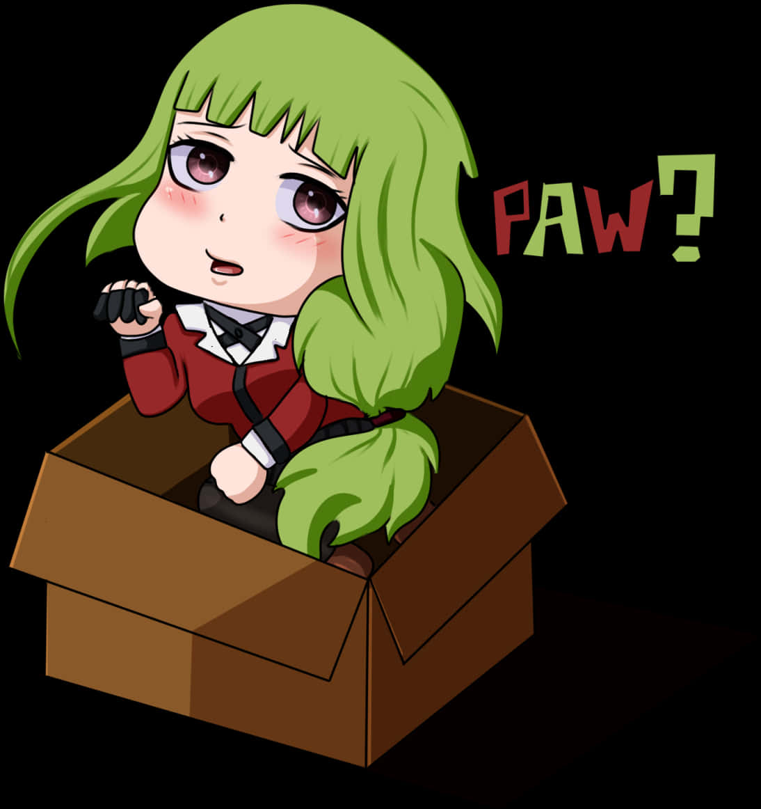 Chibi Character In Box With P A W Question