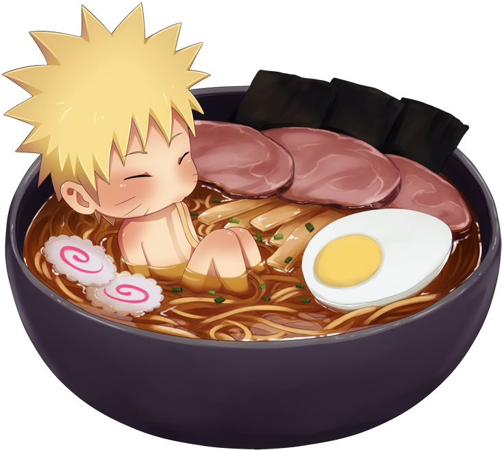 Chibi Character Relaxingin Ramen Bowl.png