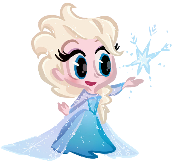 Chibi Elsa Casting Ice Spell