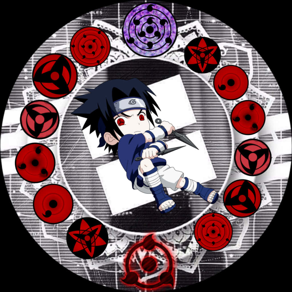 Chibi Itachi Uchiha Mangekyo Sharingan Background