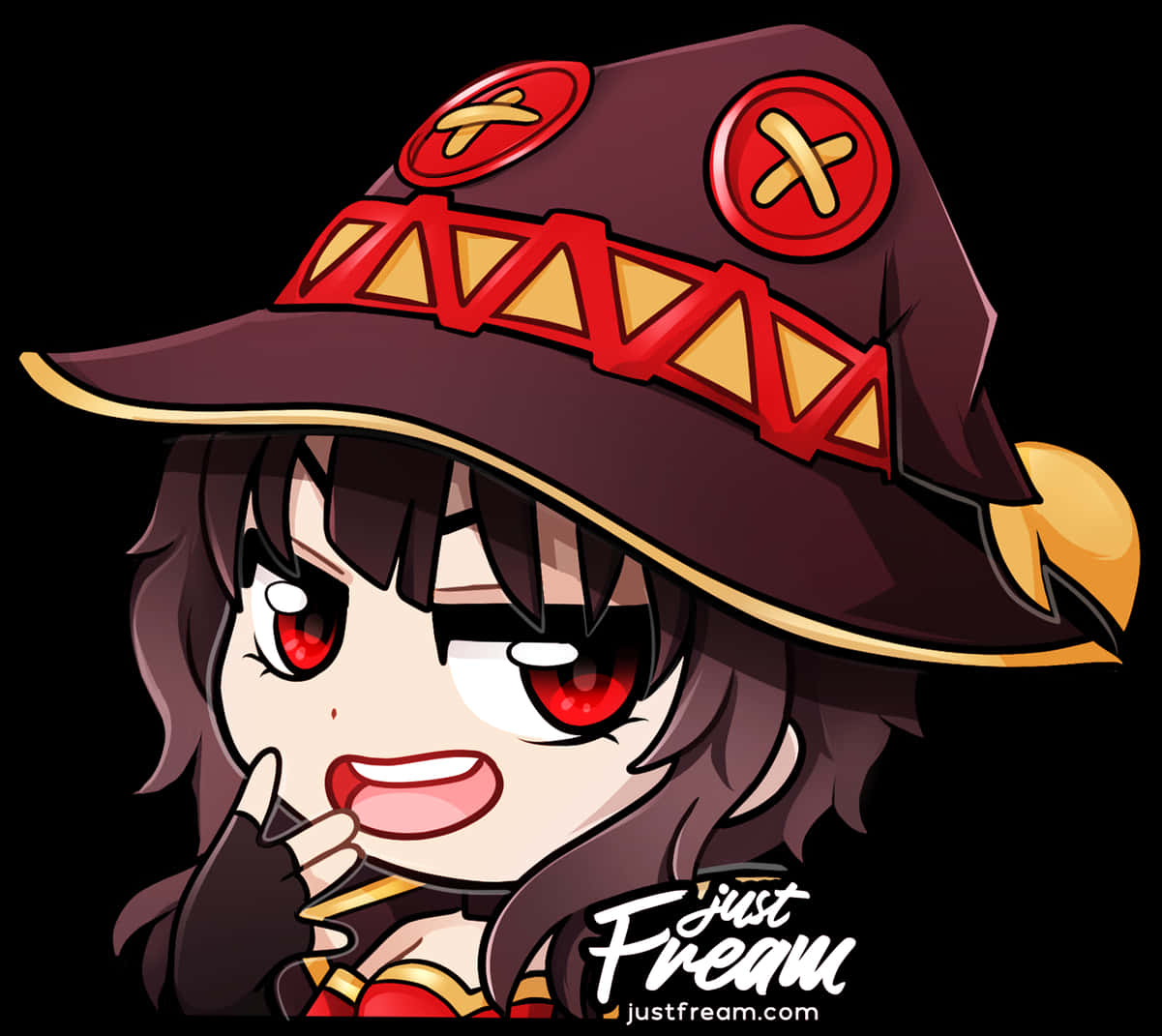 Chibi_ Megumin_ Smirk_ Vector_ Art