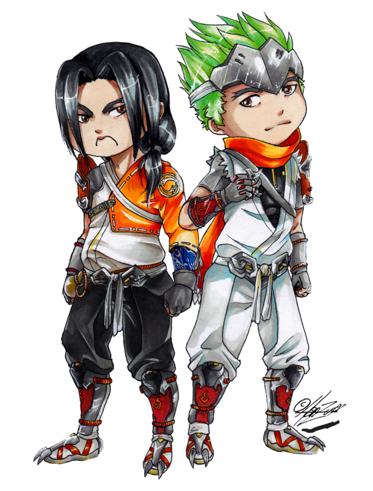 Chibi Ninja Duo Artwork