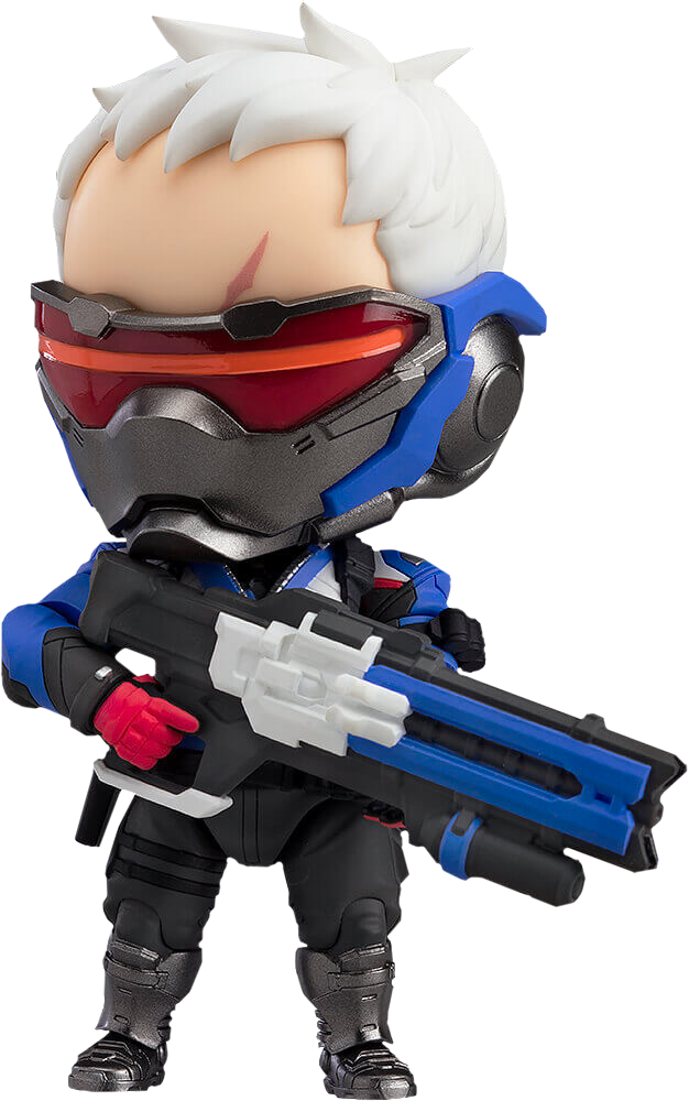 Chibi Style Futuristic Soldier Figurine