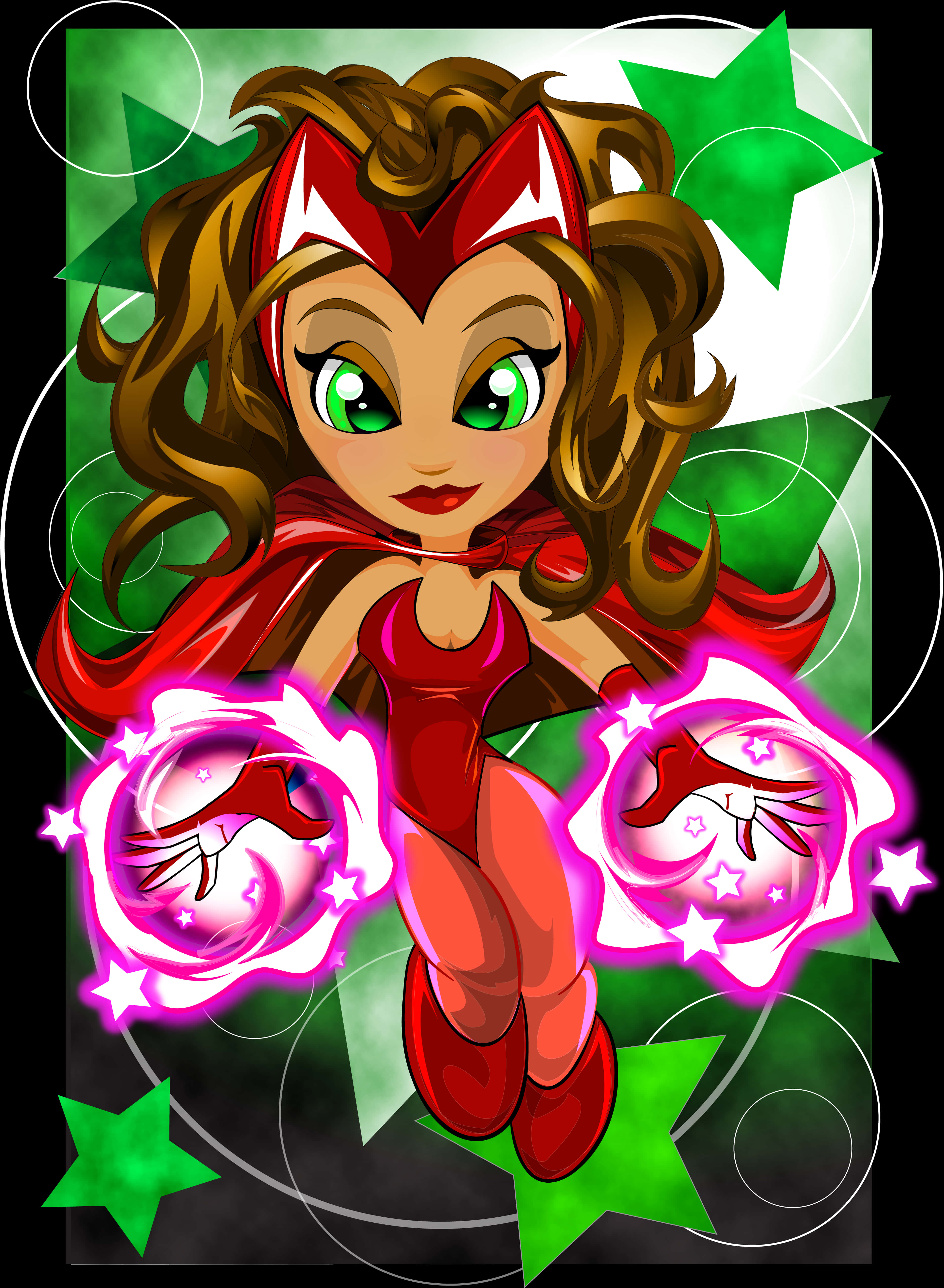 Chibi Style Scarlet Witch Artwork