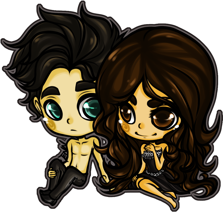 Chibi_ Vampire_ Couple_ Artwork