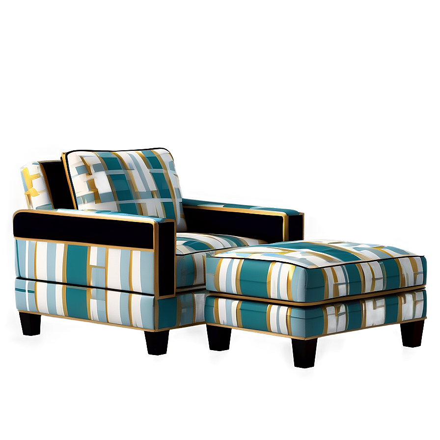 Chic Armchair With Ottoman Png Lpr