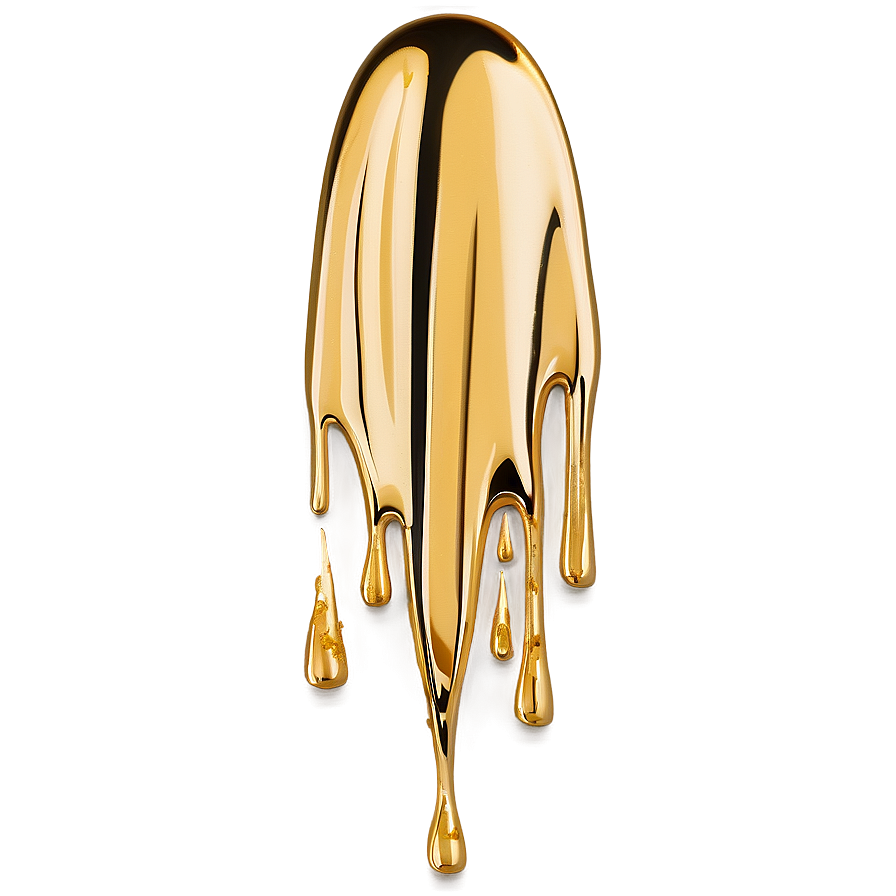 Chic Gold Glitter Drip Png 06282024