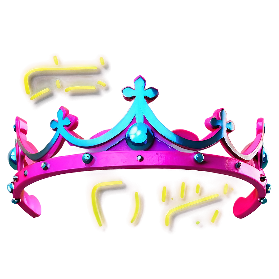 Chic Neon Crown Png Ato14