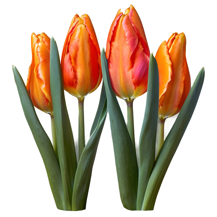 Chic Orange Tulip Png 96