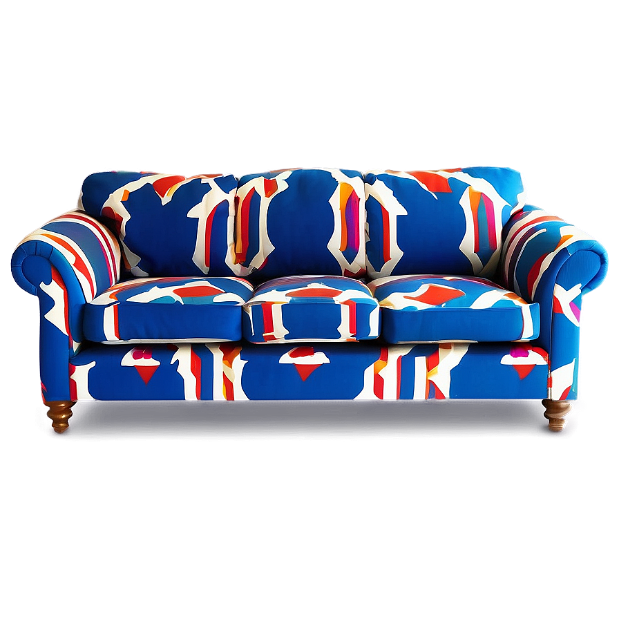 Chic Patterned Couch Png 84