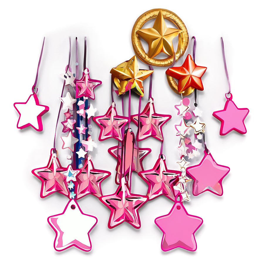 Chic Pink Stars Png Gkm59