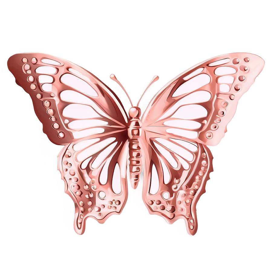 Chic Rose Gold Butterfly Png 38