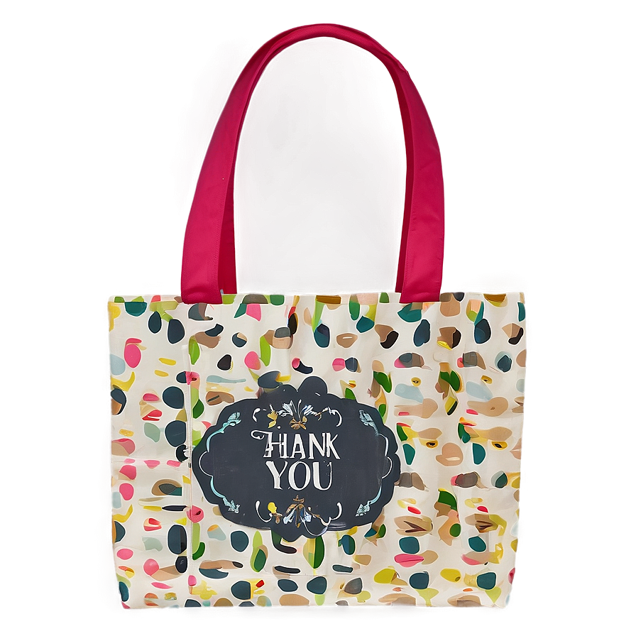 Chic Thank You Shopping Bag Png 3