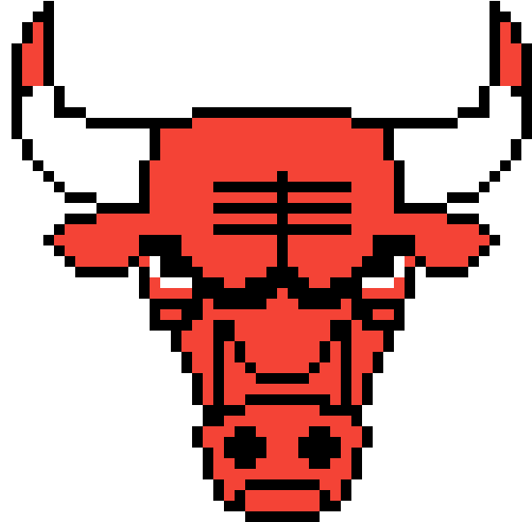 Chicago Bulls Pixel Art Logo