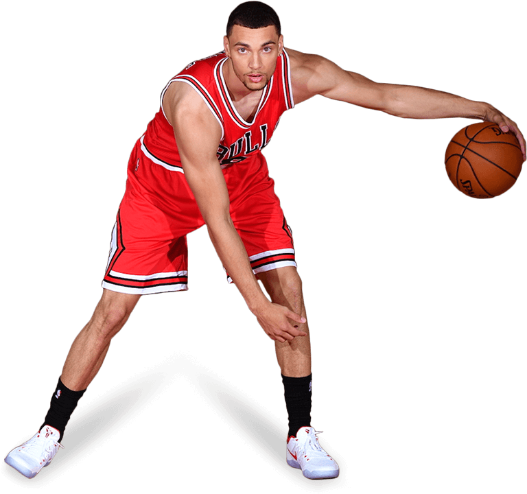 Chicago Bulls Player Dribbling Basketball