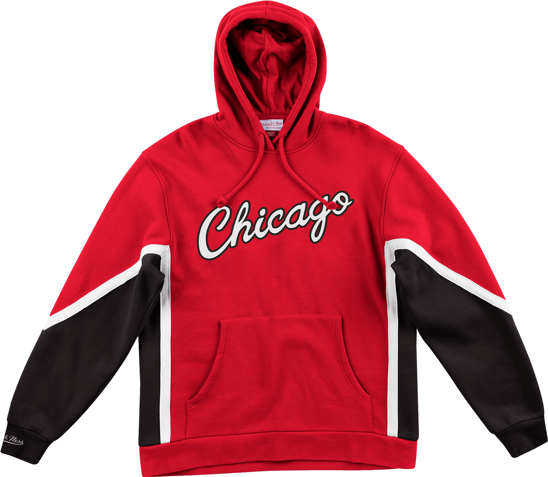 Chicago Bulls Red Hoodiewith Script Logo