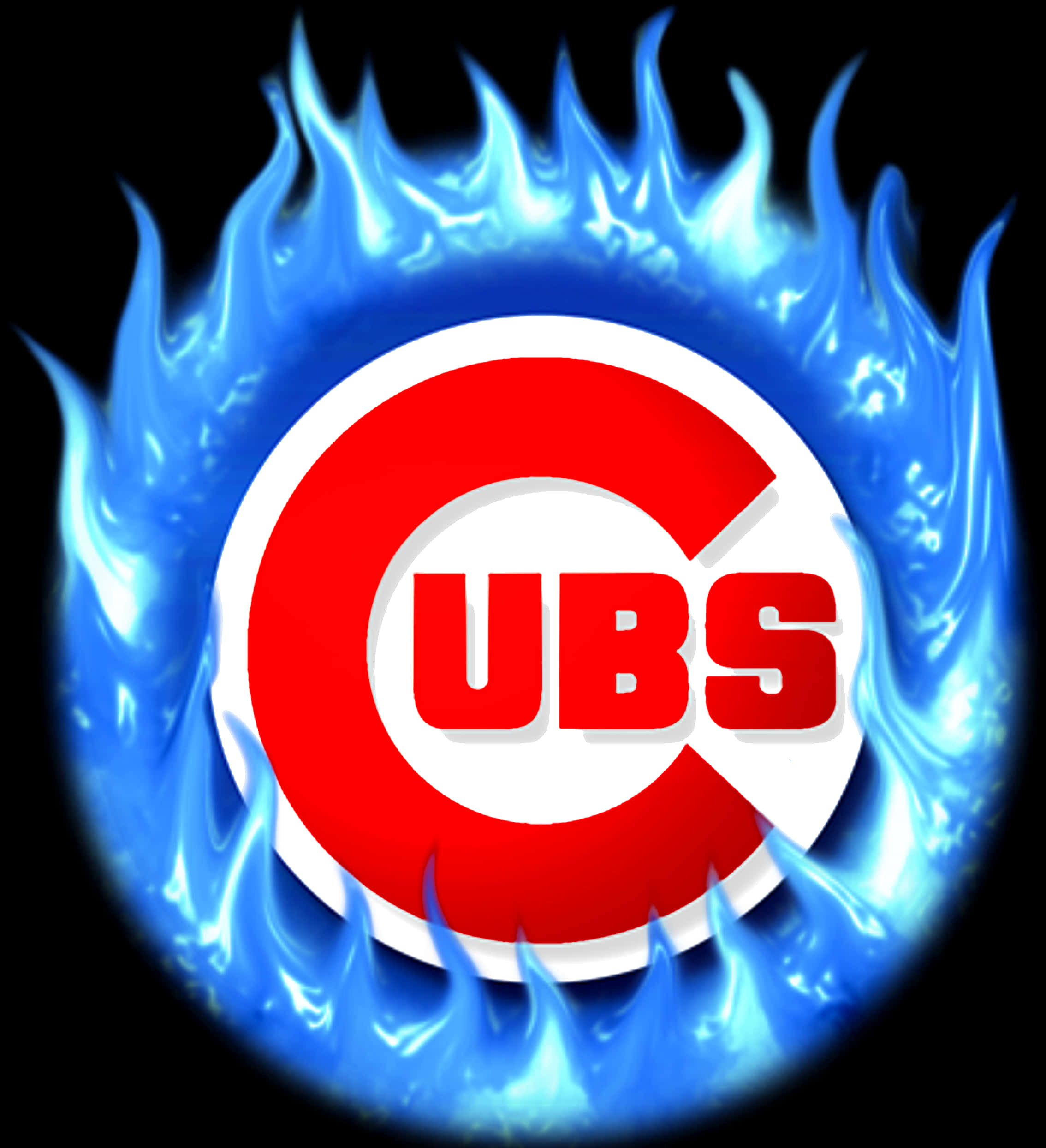 Chicago Cubs Logo Flaming Design