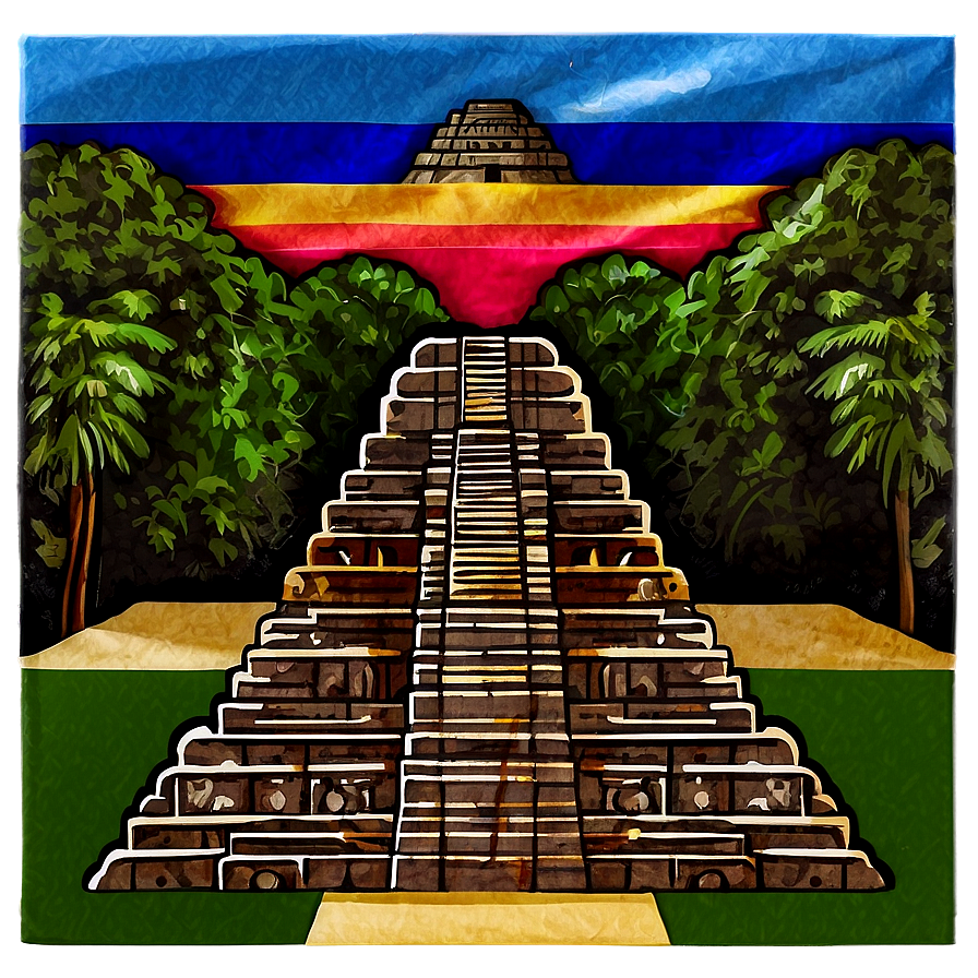 Chichen Itza Illustration Png 06252024