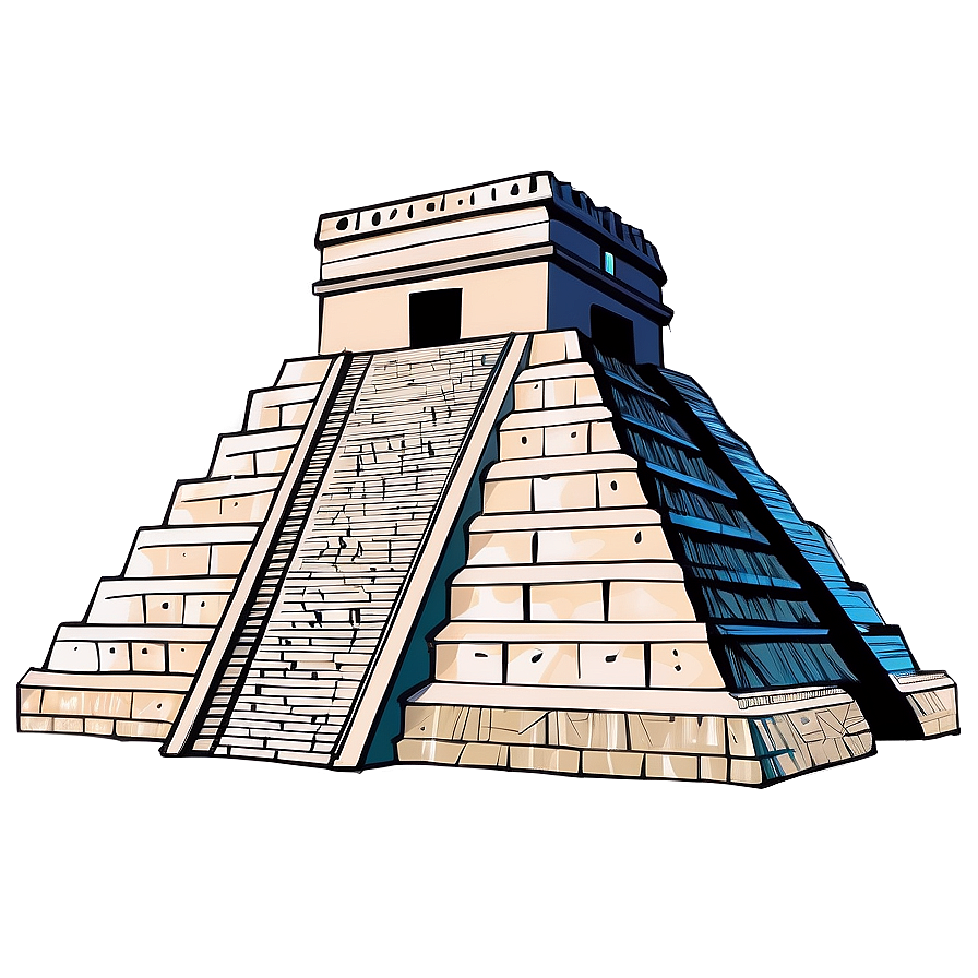 Chichen Itza Pyramid Graphic Png Ujo60