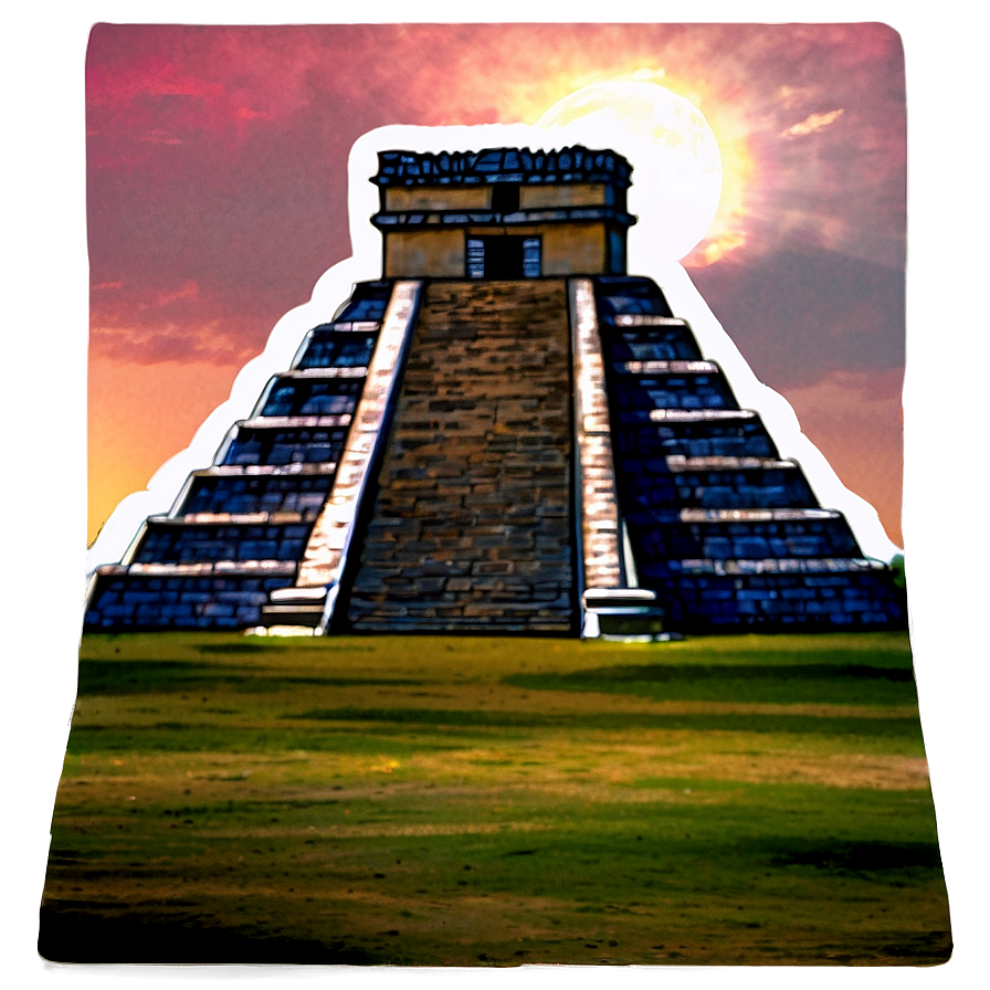 Chichen Itza Sunset View Png 16