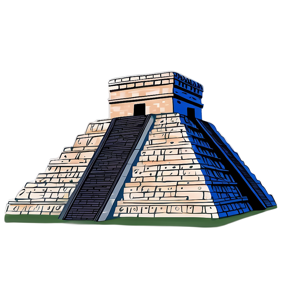 Chichen Itza Temple Top Png Wjl