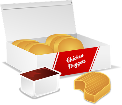 Chicken Nuggets Boxwith Dipping Sauce