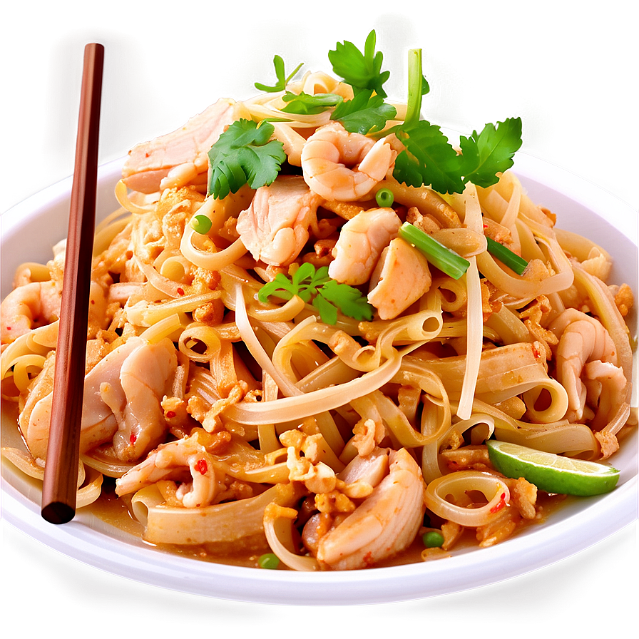 Chicken Pad Thai Cooking Png Qxx