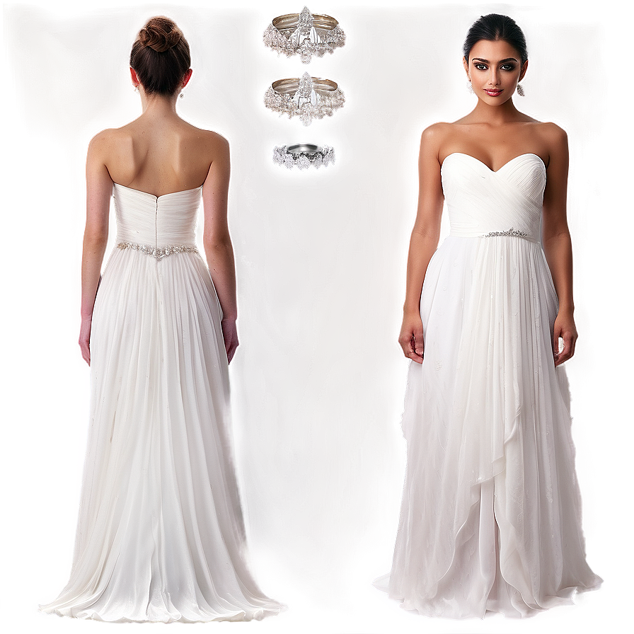 Chiffon Wedding Dresses Png 24