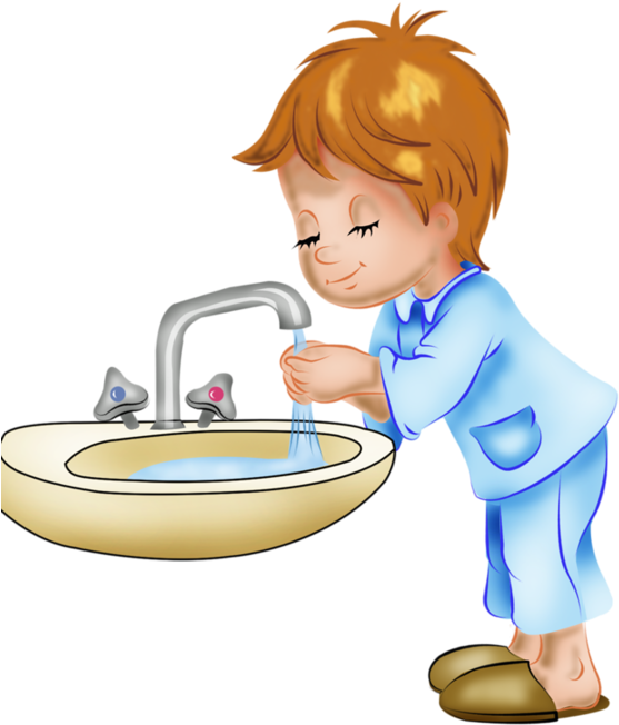 Child Hand Washing Cartoon