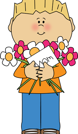 Child Holding Flowers For Mom