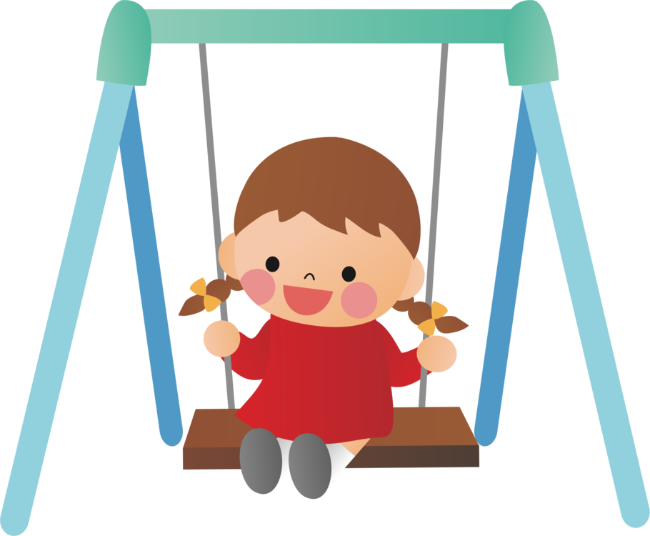 Child On Swing Cartoon