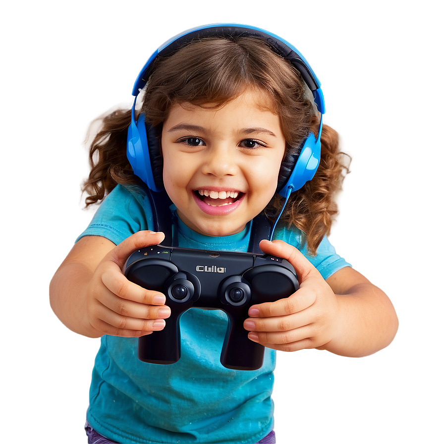 Child Playing Video Games Png Euv