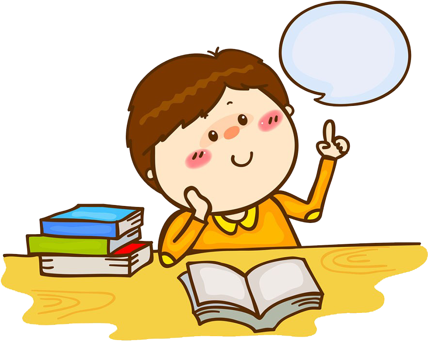 Child Studying Cartoon Clipart