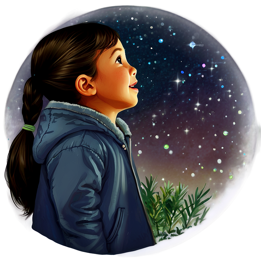 Child Watching Stars Png Wgb79