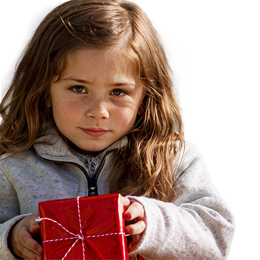 Child With Christmas Gift Png 65