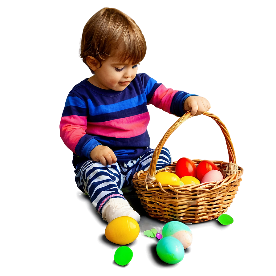 Child With Easter Eggs Png 05242024