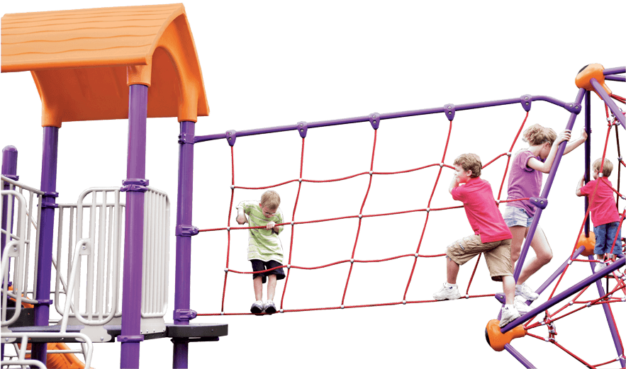 Children Playingon Playground Equipment